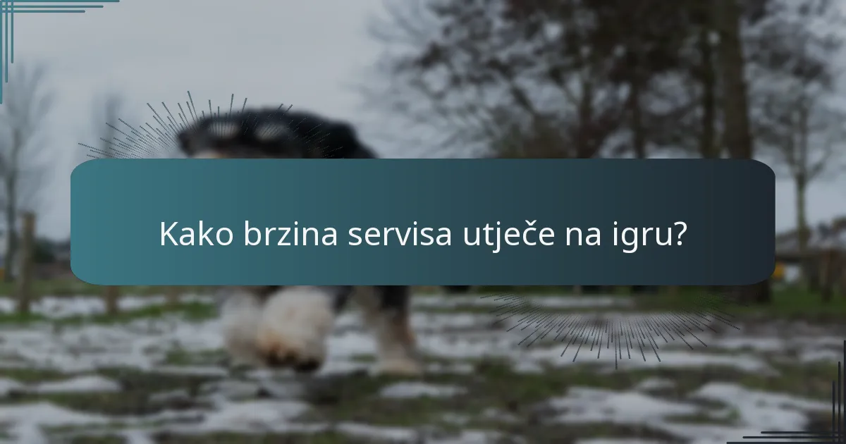 Kako brzina servisa utječe na igru?