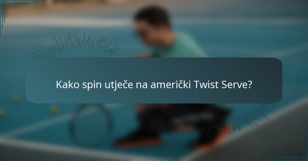Kako spin utječe na američki Twist Serve?