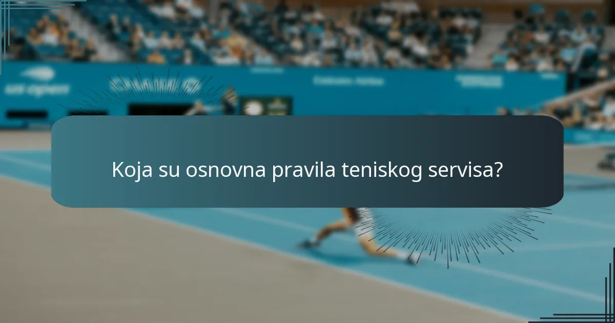Koji je značaj ritma servisa u tenisu?