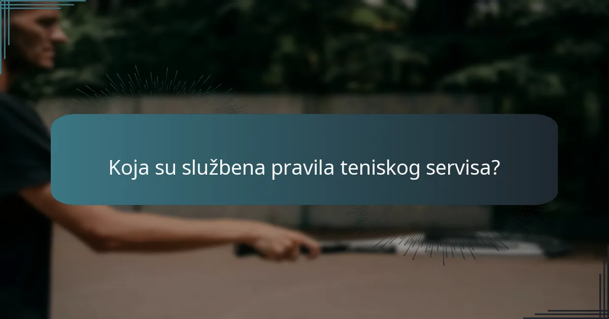 Koje su fokusirane tehnike treninga koje poboljšavaju izvedbu servisa?